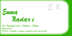 emma madari business card